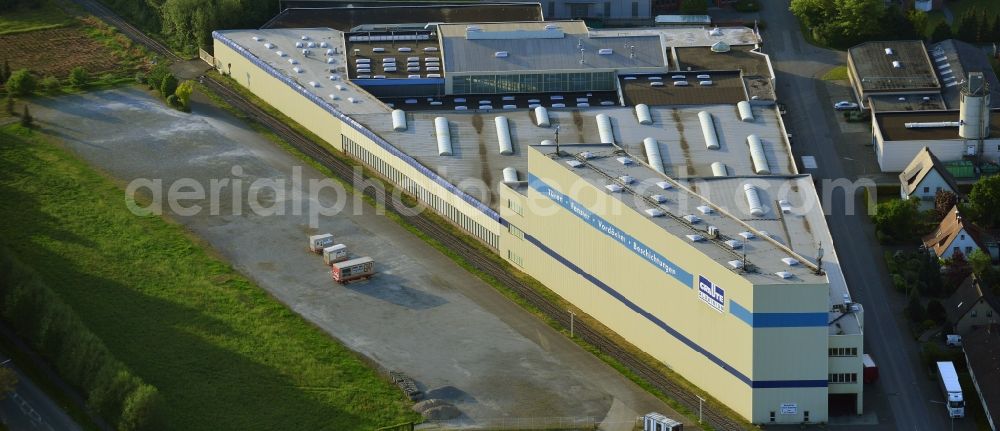 Aerial image Verl - Building and production halls on the premises of Aluminium works of Johann Graute GmbH & Co. KG in Verl in the state North Rhine-Westphalia