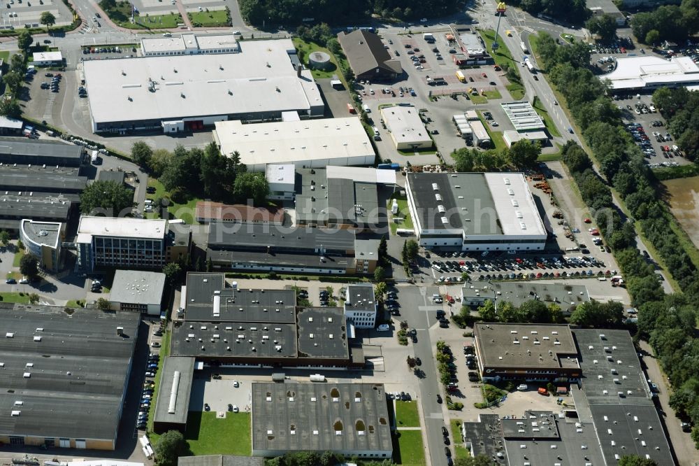 Reinbek from the bird's eye view: Building and production halls on the premises of Amandus Kahl GmbH & Co. KG an der Dieselstrasse in Reinbek in the state Schleswig-Holstein