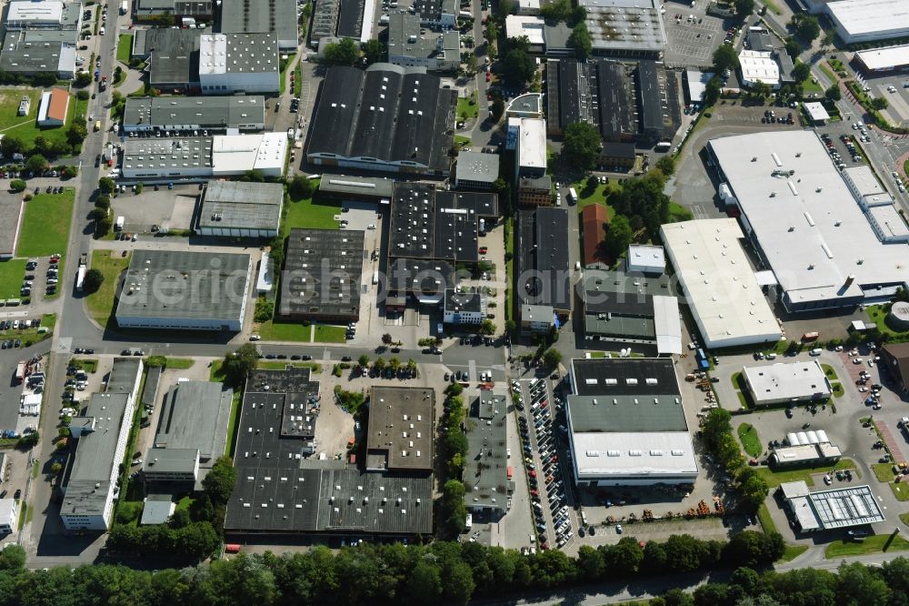 Aerial image Reinbek - Building and production halls on the premises of Amandus Kahl GmbH & Co. KG an der Dieselstrasse in Reinbek in the state Schleswig-Holstein