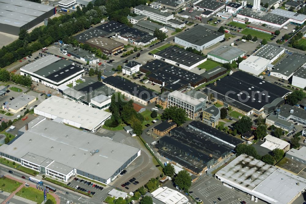 Reinbek from the bird's eye view: Building and production halls on the premises of Amandus Kahl GmbH & Co. KG an der Dieselstrasse in Reinbek in the state Schleswig-Holstein