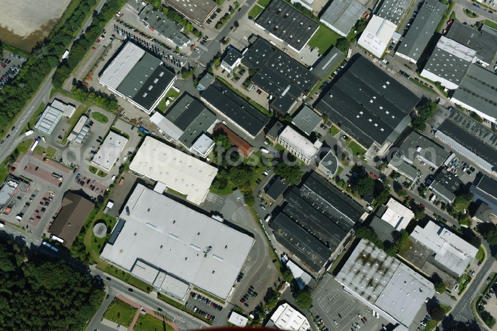 Aerial image Reinbek - Building and production halls on the premises of Amandus Kahl GmbH & Co. KG an der Dieselstrasse in Reinbek in the state Schleswig-Holstein