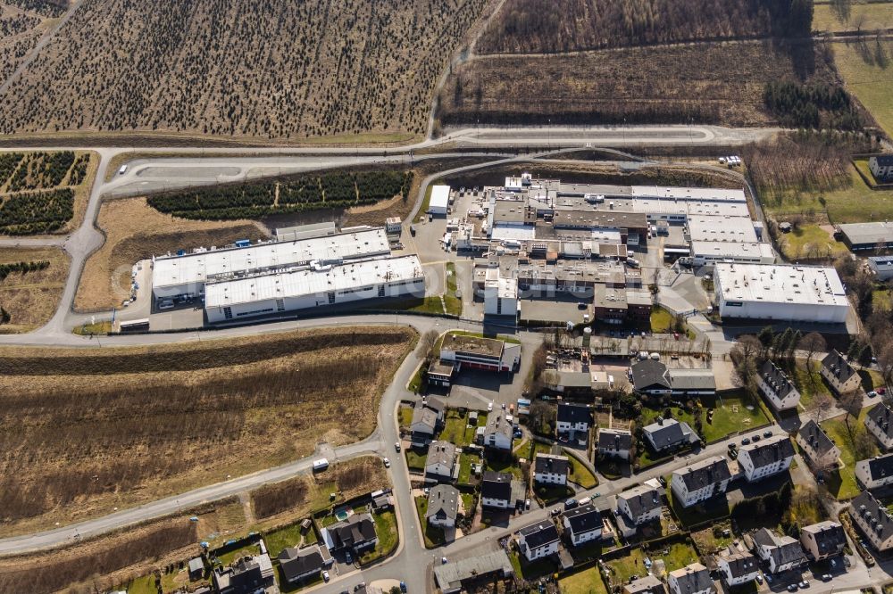 Bestwig from the bird's eye view: Building and production halls on the premises of Arconic in Bestwig in the state North Rhine-Westphalia, Germany