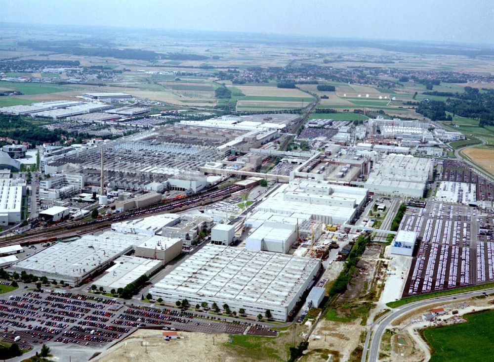 Ingolstadt from above - Werksgelände der AUDI Aktiengesellschaft (0841) 89-0 Auto-Union-Str. in 85057 Ingolstadt Donau.