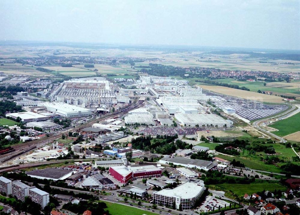 Aerial image Ingolstadt - Werksgelände der AUDI Aktiengesellschaft (0841) 89-0 Auto-Union-Str. in 85057 Ingolstadt Donau.