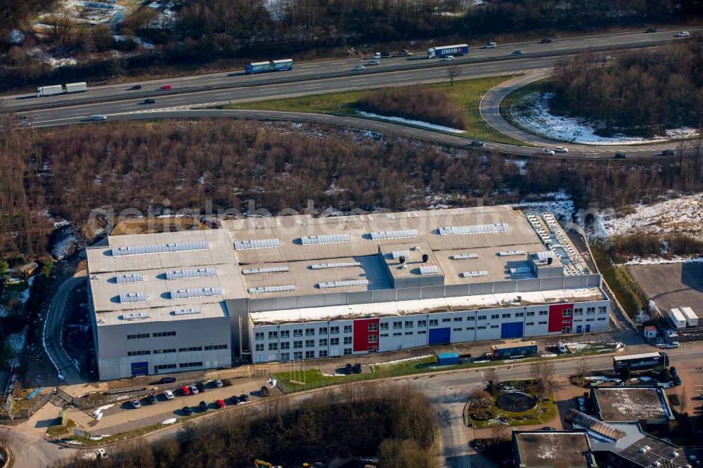 Sprockhövel from above - Building and production halls on the premises of WKW Faulenbach Automotive Hasslinghausen in Sprockhoevel in the state North Rhine-Westphalia