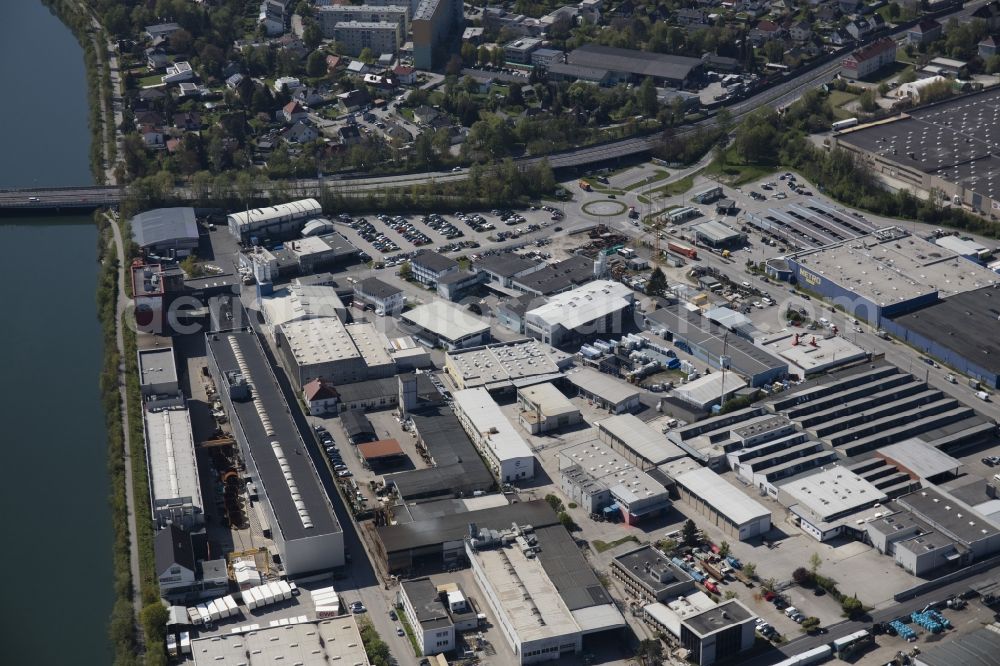 Aerial image Wels - Building and production halls on the premises of Avenarius-Agro GmbH on Industriestrasse in Wels in Oberoesterreich, Austria