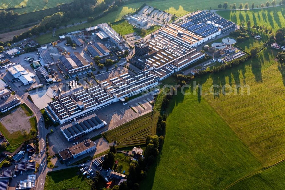 Aerial photograph Bad Saulgau - Building and production halls on the premises in Bad Saulgau in the state Baden-Wuerttemberg, Germany