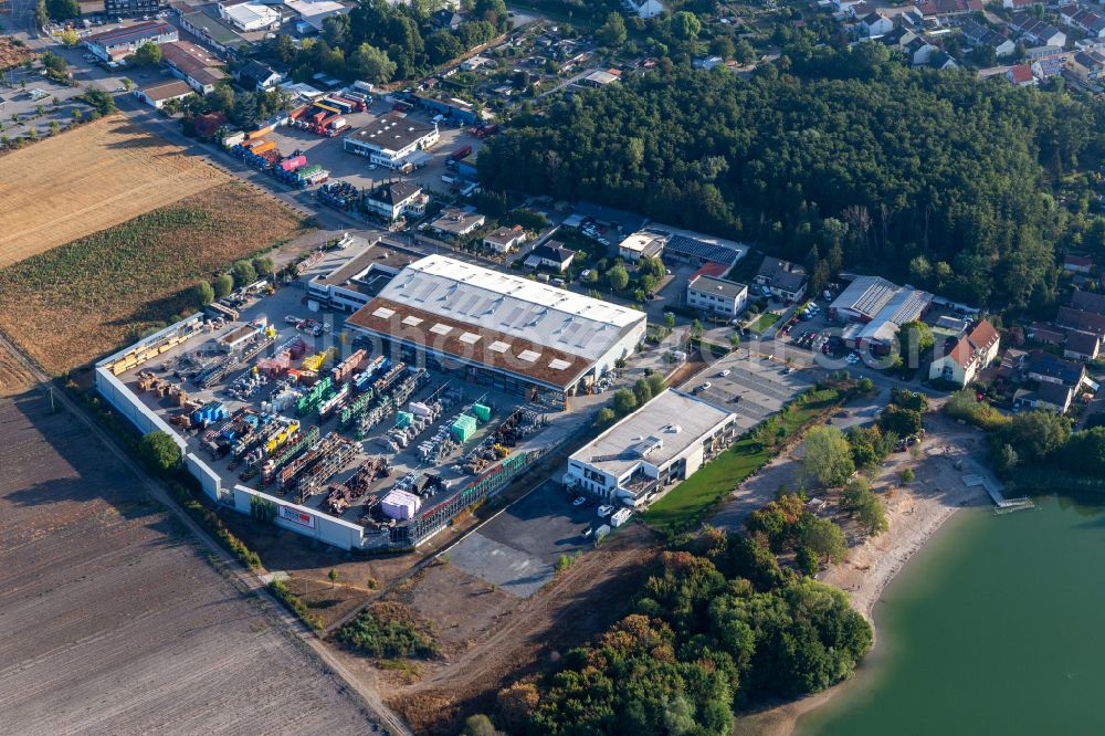 Limburgerhof from the bird's eye view: BASF Agricultural Center on street Hardenburgstrasse in Limburgerhof in the state Rhineland-Palatinate, Germany