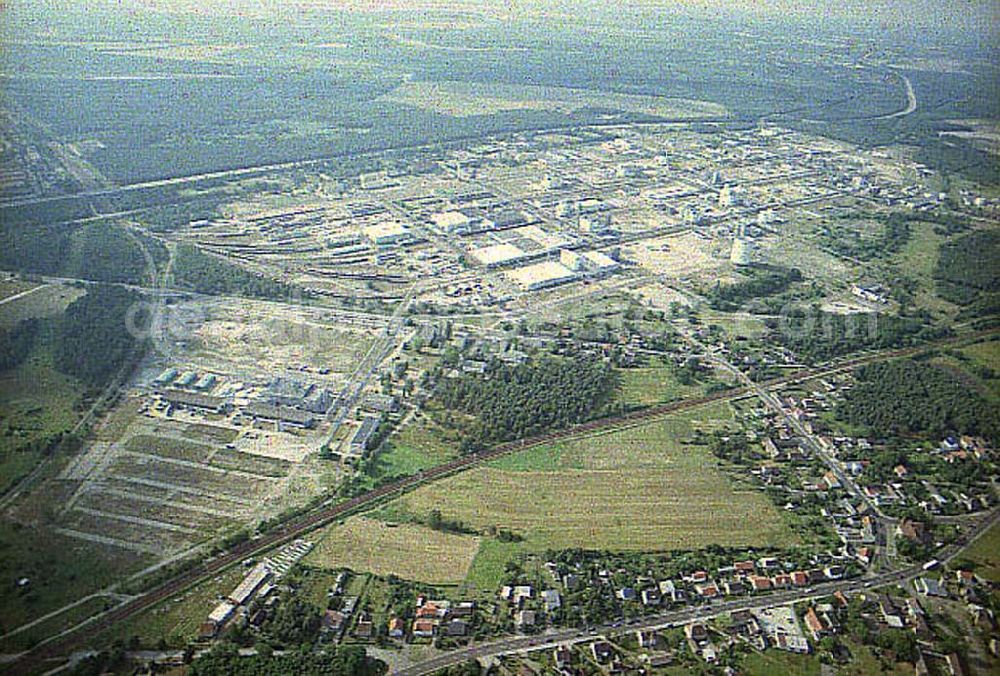 Aerial image Schwarzheide / Brandenburg - Werksgelände der BASF AG in Schwarzheide.