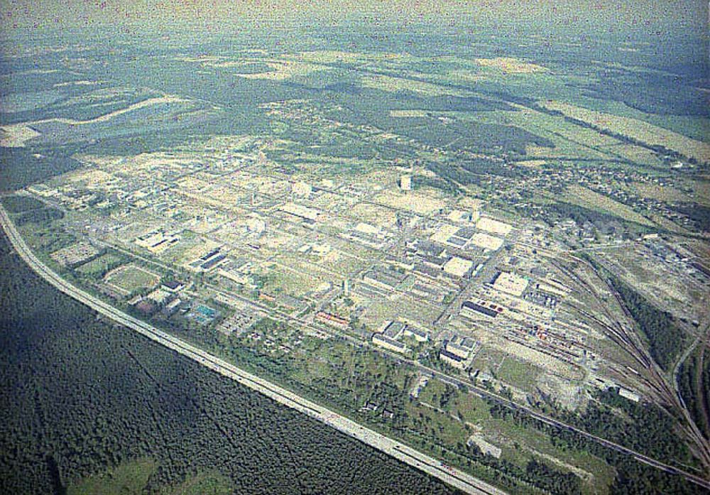 Schwarzheide / Brandenburg from above - Werksgelände der BASF AG in Schwarzheide.