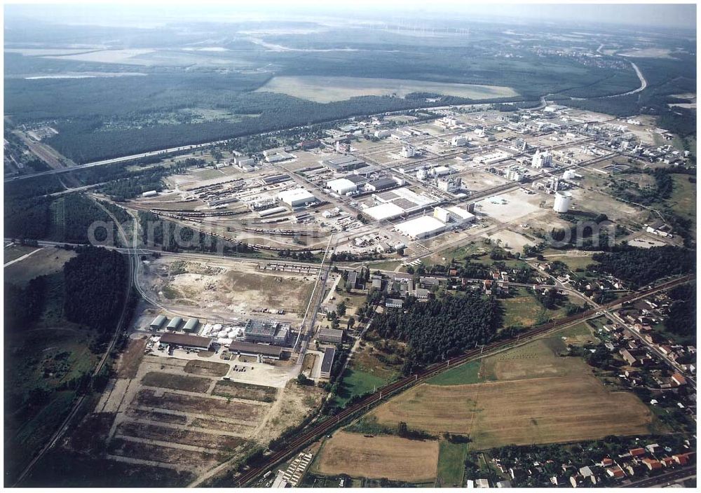 Aerial photograph Schwarzheide / Brandenburg - Werksgelände der BASF AG in Schwarzheide