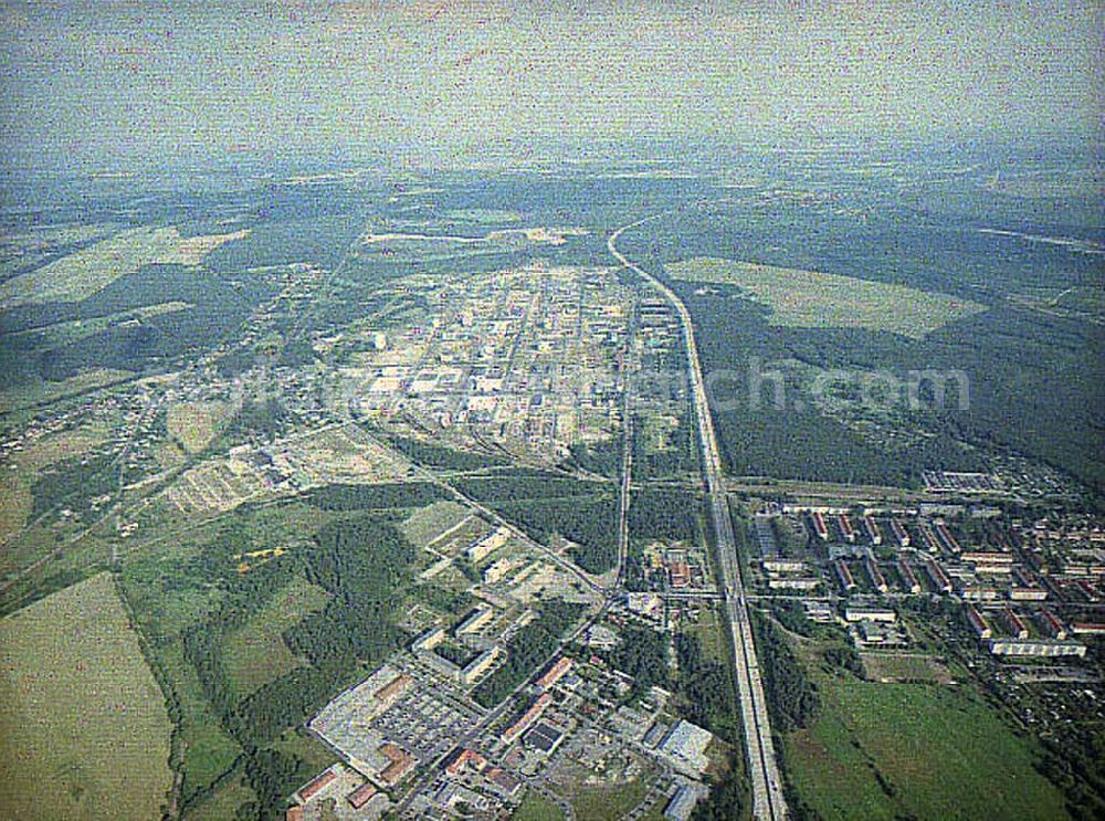 Aerial image Schwarzheide / Brandenburg - Werksgelände der BASF AG in Schwarzheide