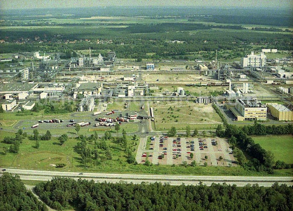 Aerial photograph Schwarzheide / Brandenburg - Werksgelände der BASF AG in Schwarzheide