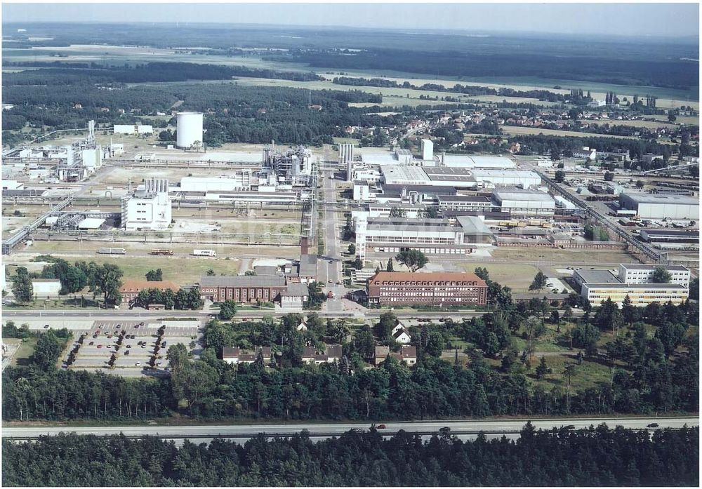 Schwarzheide / Brandenburg from above - Werksgelände der BASF AG in Schwarzheide