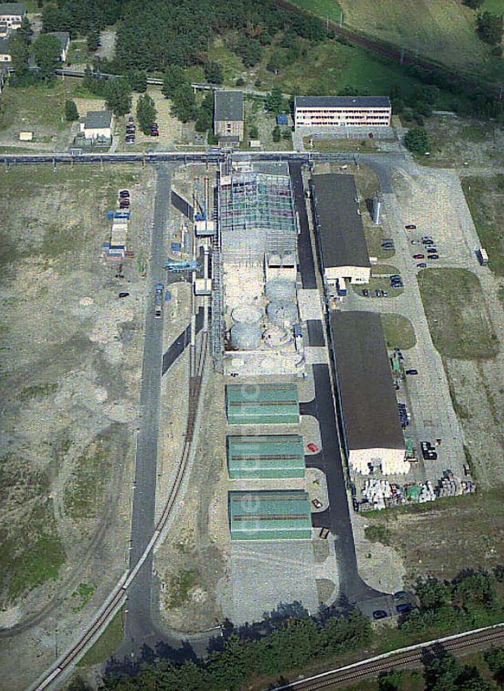 Aerial photograph Schwarzheide / Brandenburg - Werksgelände der BASF AG in Schwarzheide