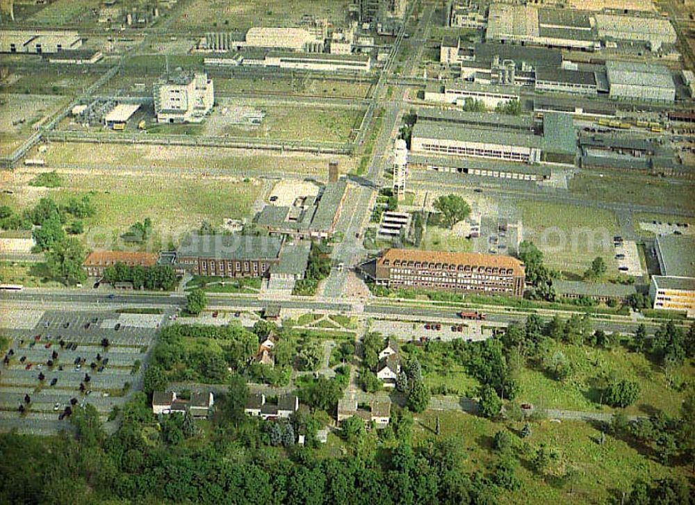 Schwarzheide / Brandenburg from the bird's eye view: Werksgelände der BASF AG in Schwarzheide