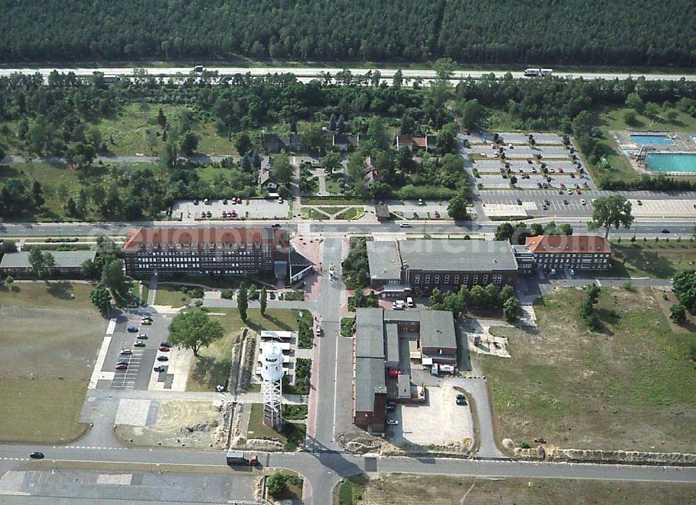 Schwarzheide / Brandenburg from the bird's eye view: Werksgelände der BASF AG in Schwarzheide