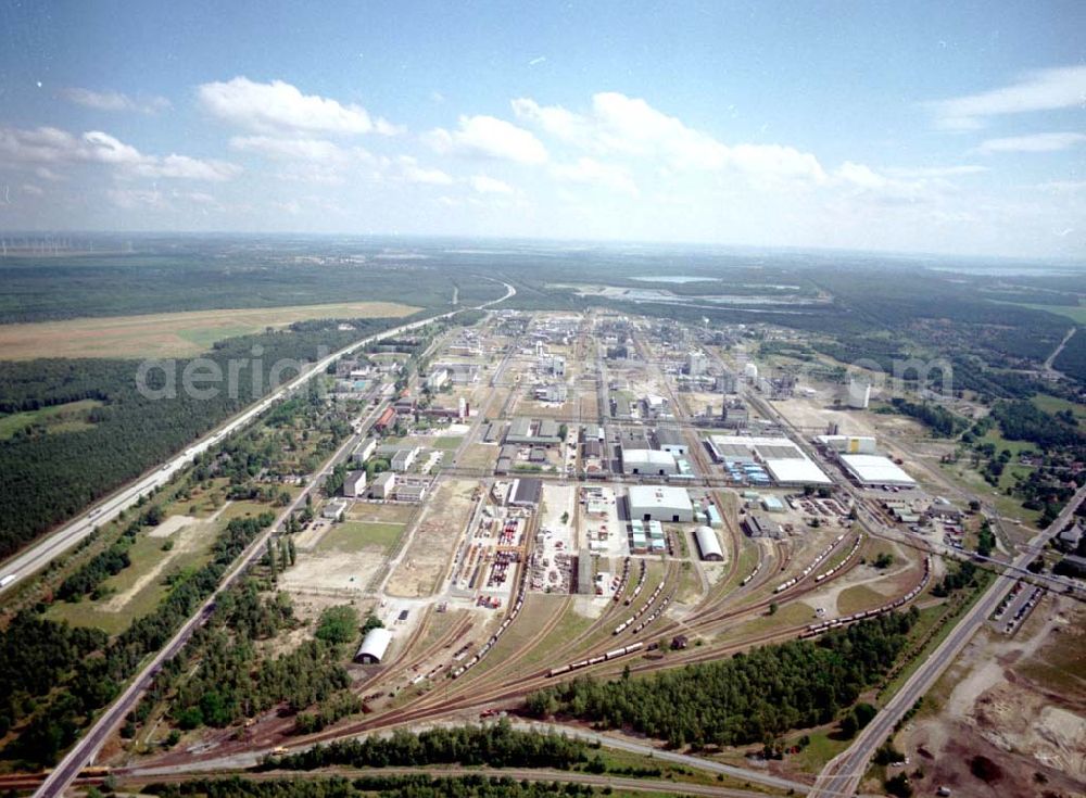 Schwarzheide / BRB from above - Werksgelände der BASF - Schwarzheide mit Erweiterungsbaustelle.