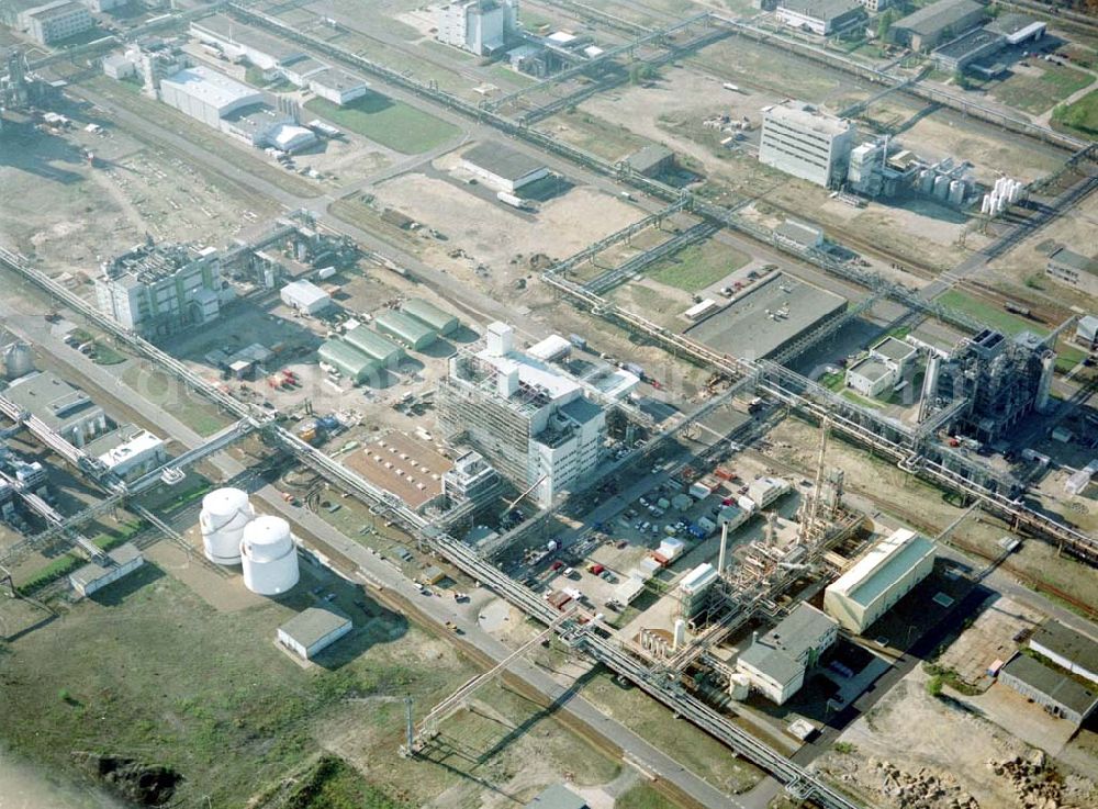 Aerial image Schwarzheide - Werksgelände der BASF - Schwarzheide mit der Erweiterungsbaustelle für die neue Pflanzenschutzmittelanlage .