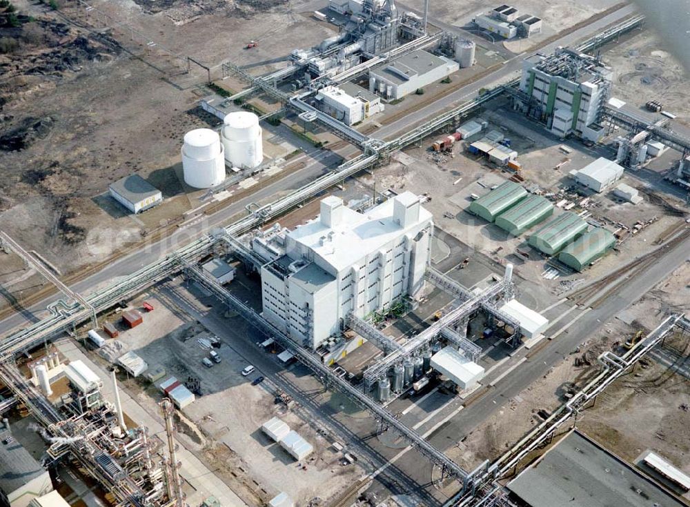 Schwarzheide / BRB from above - Werksgelände der BASF - Schwarzheide mit der Erweiterungsbaustelle für die neue Pflanzenschutzmittelanlage .