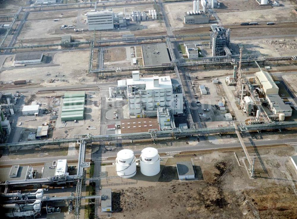 Schwarzheide / BRB from above - Werksgelände der BASF - Schwarzheide mit der Erweiterungsbaustelle für die neue Pflanzenschutzmittelanlage .