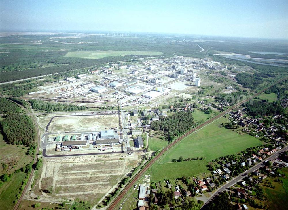 Aerial image Schwarzheide / Brandenburg - Werksgelände der BASF Schwarzheide GmbH.