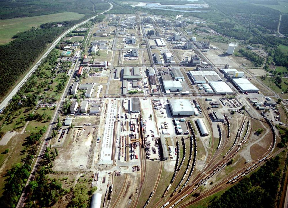 Schwarzheide / Brandenburg from above - Werksgelände der BASF Schwarzheide GmbH.