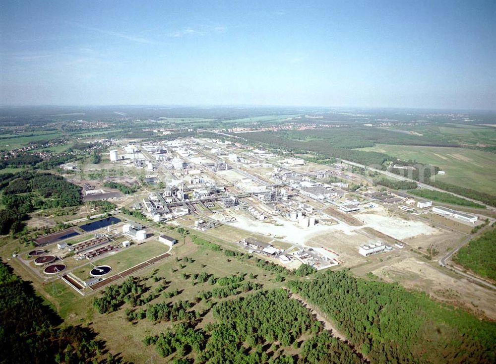 Aerial image Schwarzheide / Brandenburg - Werksgelände der BASF Schwarzheide GmbH.