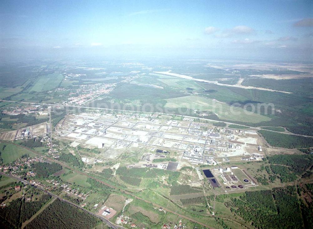 Schwarzheide / Brandenburg from above - Werksgelände der BASF Schwarzheide GmbH.