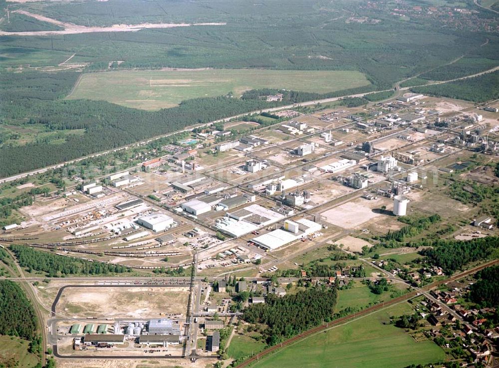 Schwarzheide / Brandenburg from above - Werksgelände der BASF Schwarzheide GmbH.