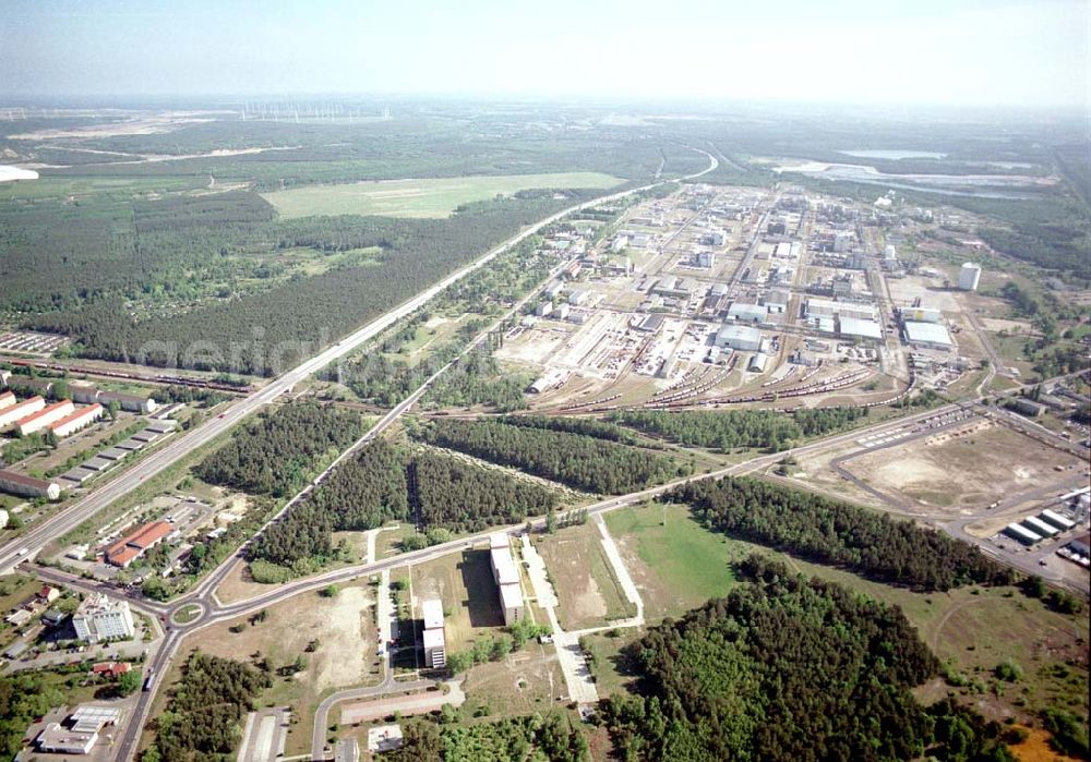 Aerial image Schwarzheide / Brandenburg - Werksgelände der BASF Schwarzheide GmbH.