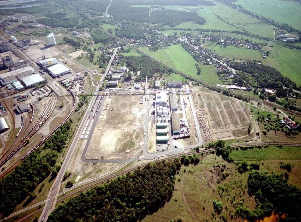 Aerial photograph Schwarzheide / Brandenburg - Werksgelände der BASF Schwarzheide GmbH.