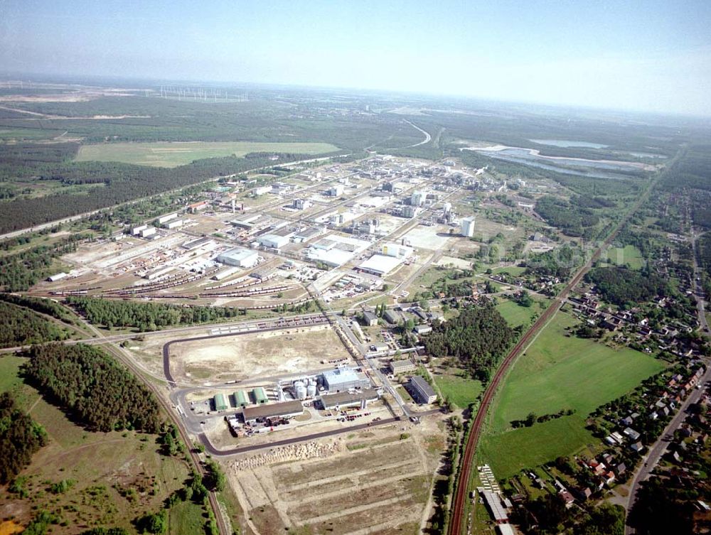 Schwarzheide / Brandenburg from above - Werksgelände der BASF Schwarzheide GmbH.