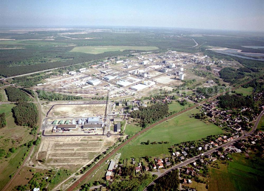 Aerial image Schwarzheide / Brandenburg - Werksgelände der BASF Schwarzheide GmbH.