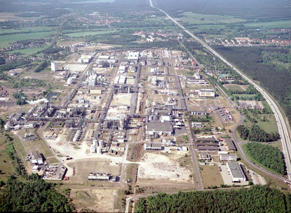 Aerial photograph Schwarzheide / Brandenburg - Werksgelände der BASF Schwarzheide GmbH.