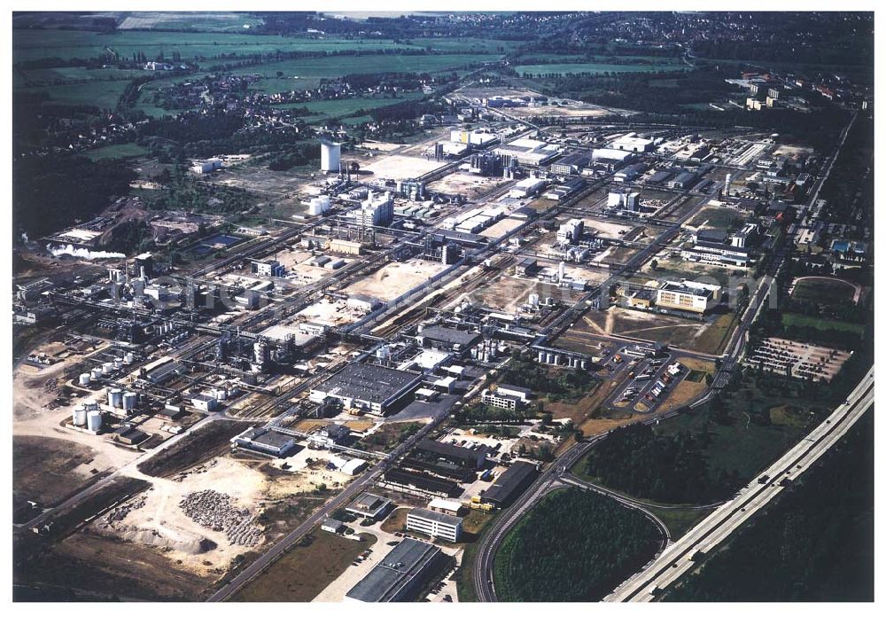 Schwarzheide / Brandenburg from above - Werksgelände der BASF Schwarzheide GmbH.