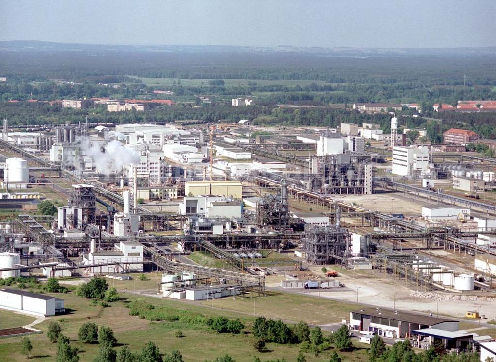 Schwarzheide / Brandenburg from the bird's eye view: Werksgelände der BASF Schwarzheide GmbH.