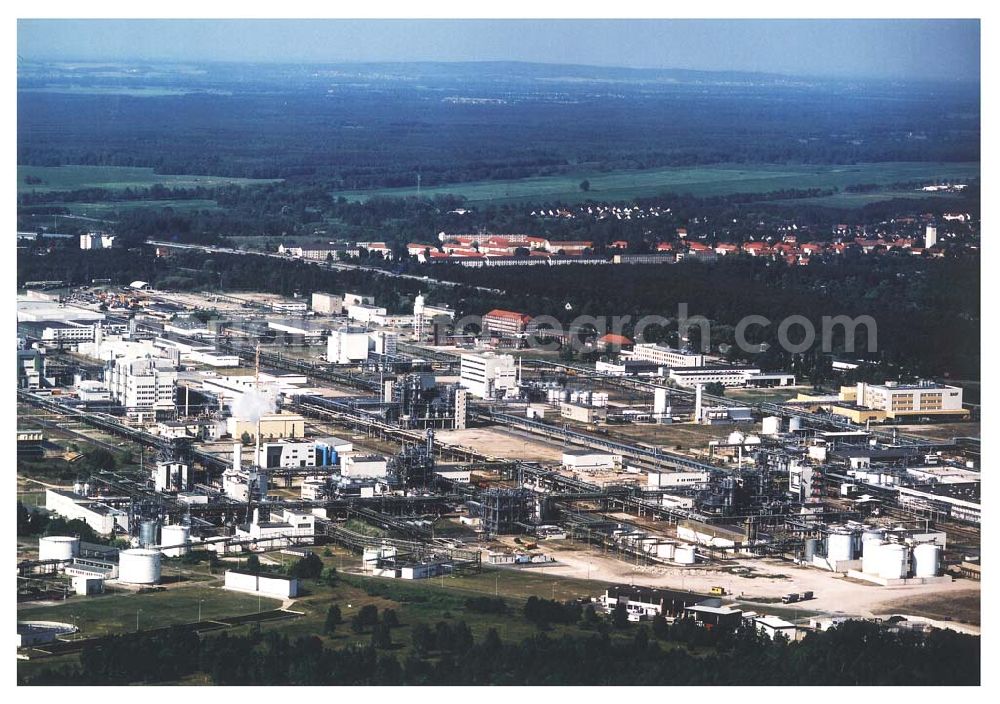 Schwarzheide / Brandenburg from the bird's eye view: Werksgelände der BASF Schwarzheide GmbH.