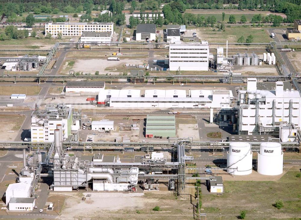 Aerial photograph Schwarzheide / Brandenburg - Werksgelände der BASF Schwarzheide GmbH.