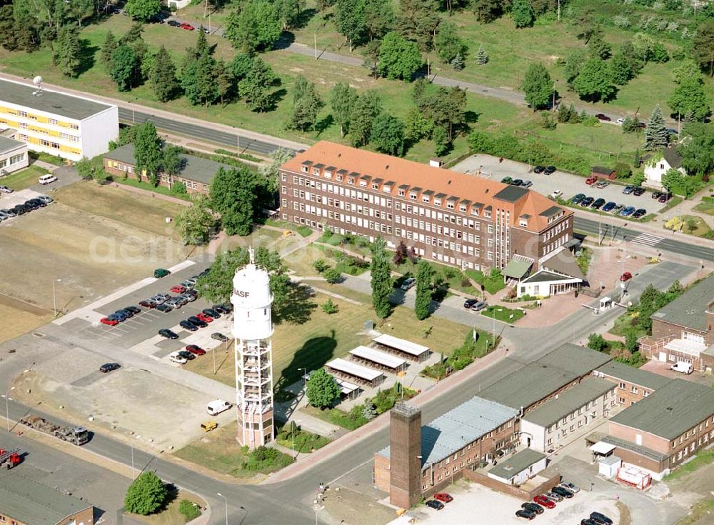 Schwarzheide / Brandenburg from the bird's eye view: Werksgelände der BASF Schwarzheide GmbH.