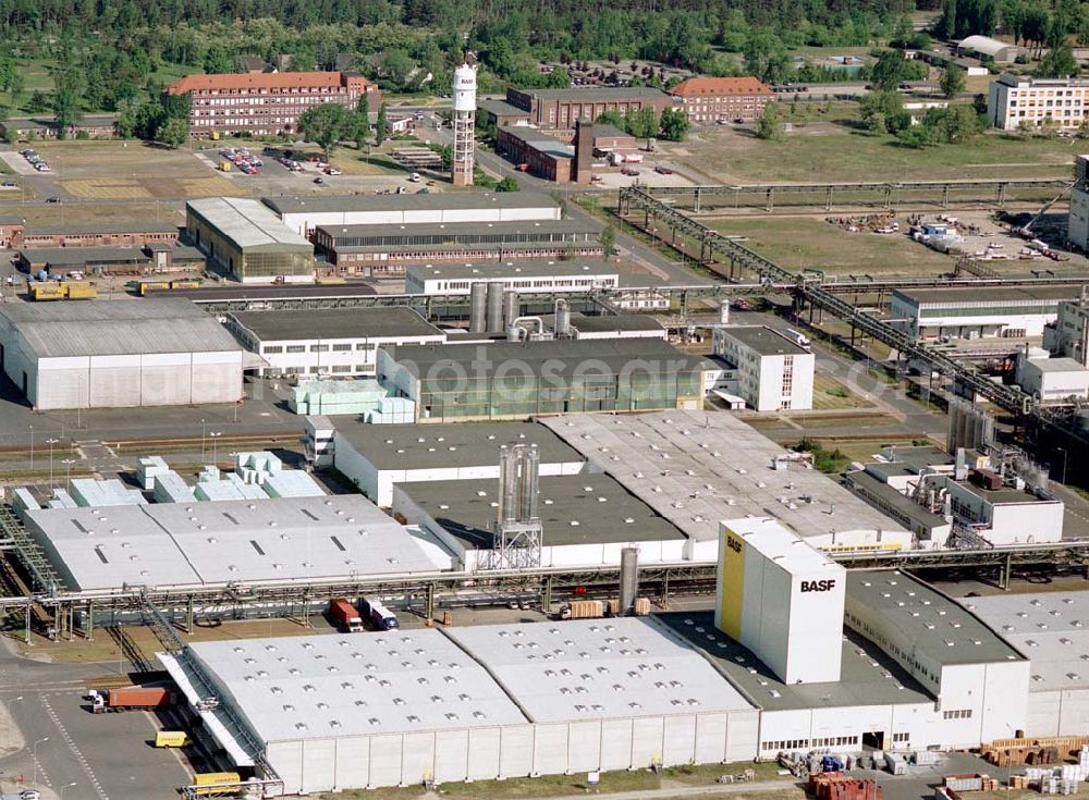 Schwarzheide / Brandenburg from above - Werksgelände der BASF Schwarzheide GmbH.