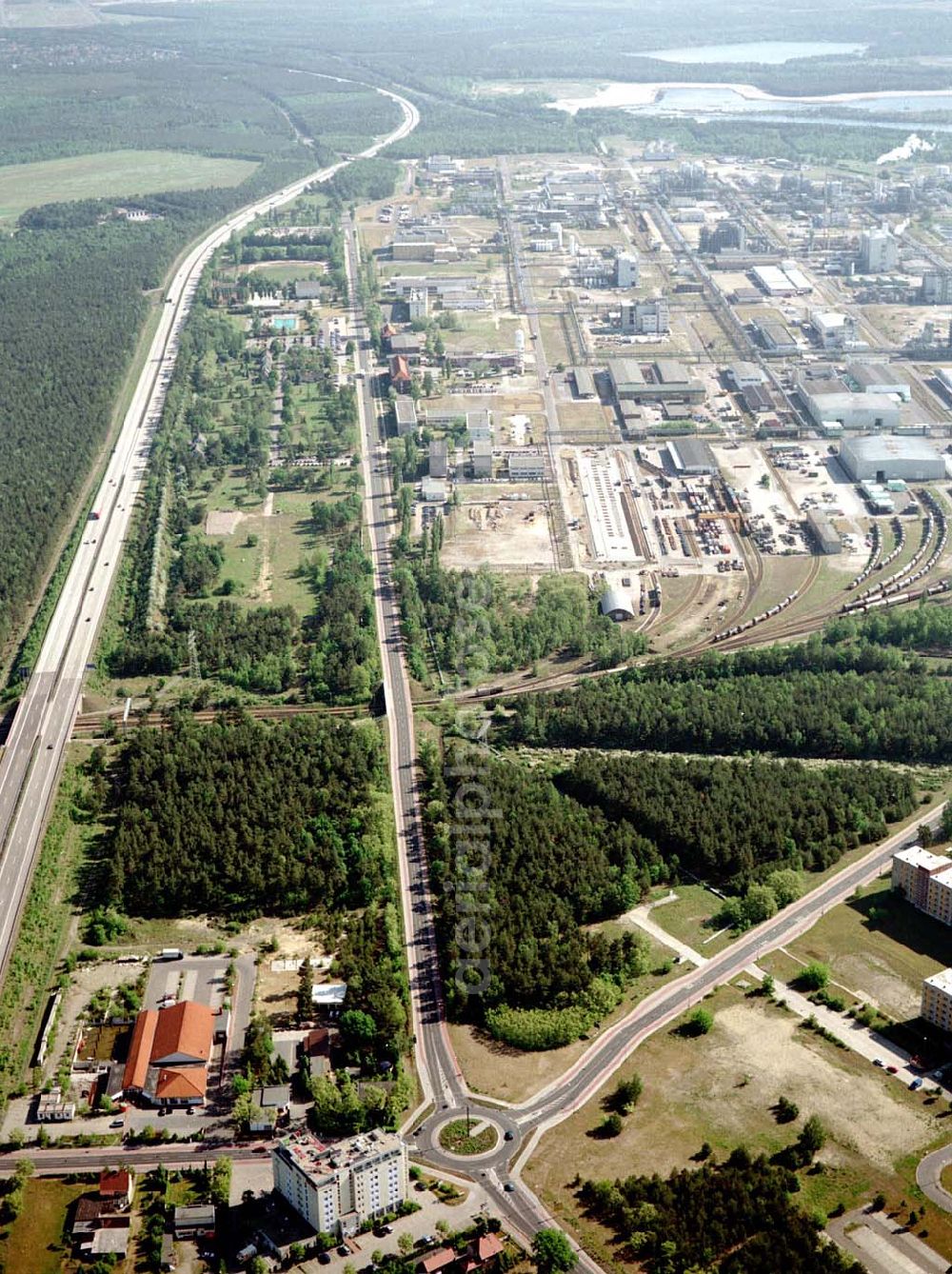 Aerial photograph Schwarzheide / BRB - Werksgelände der BASF Schwarzheide GmbH.