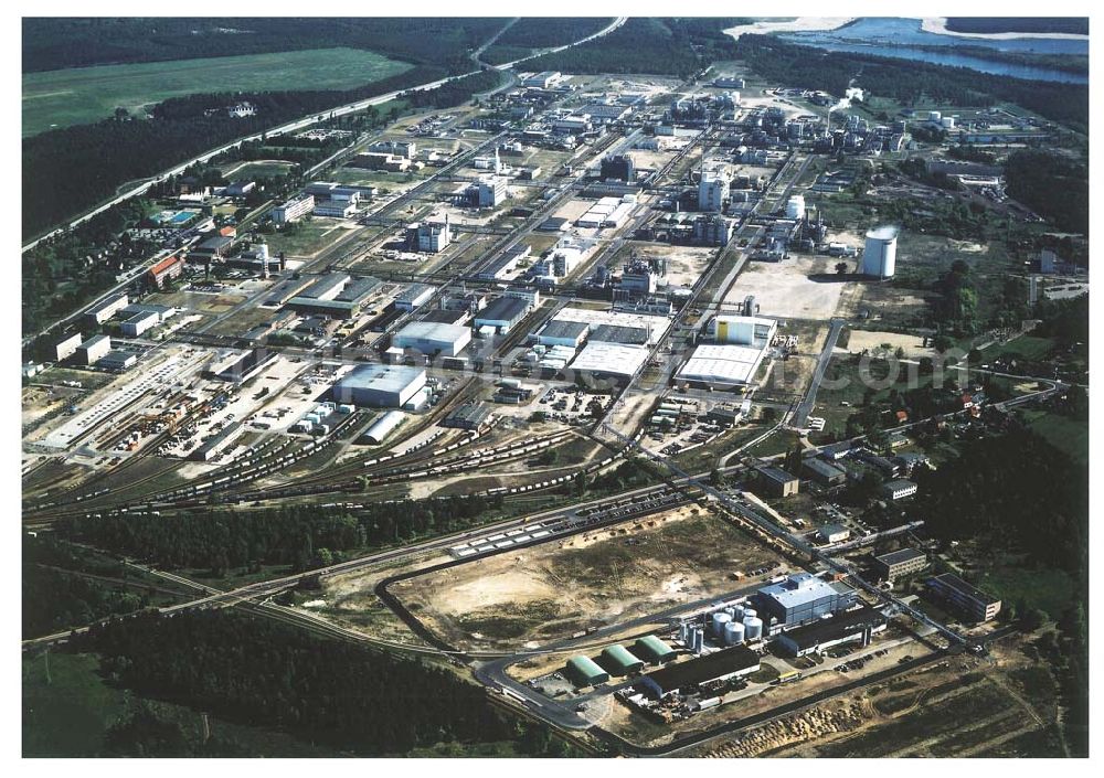 Aerial image Schwarzheide / BRB - Werksgelände der BASF Schwarzheide GmbH.