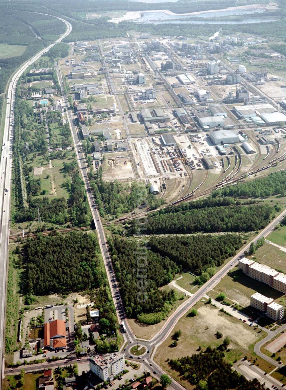 Schwarzheide / BRB from above - Werksgelände der BASF Schwarzheide GmbH.