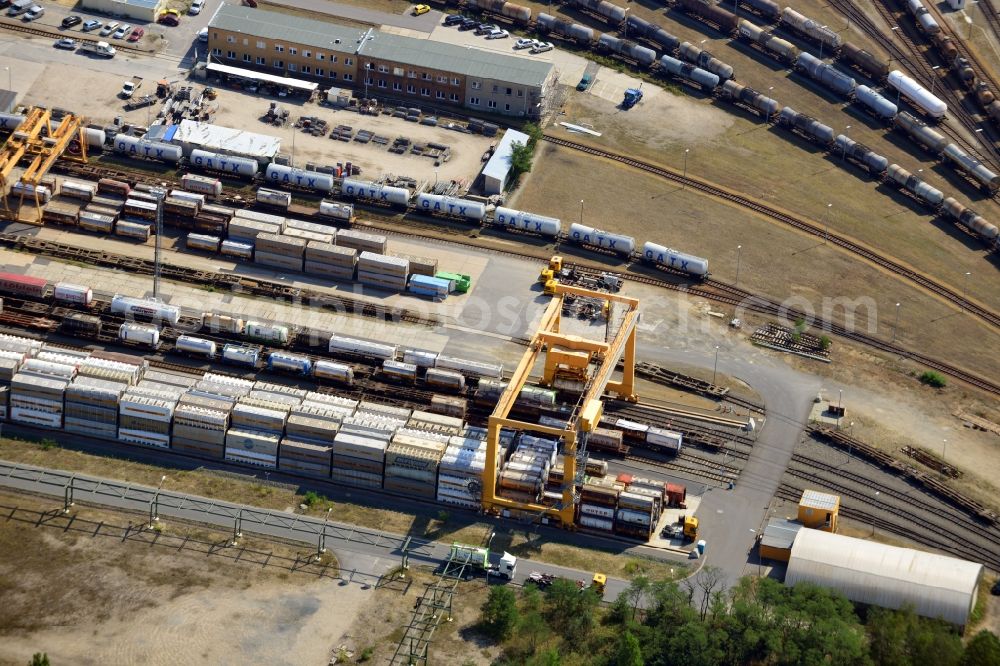 Aerial photograph Schwarzheide - View of factory premises of BASF Schwarzheide GmbH in Brandenburg