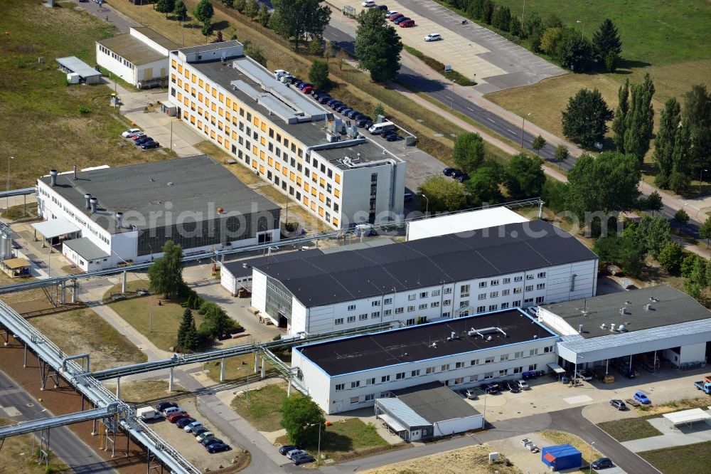 Schwarzheide from the bird's eye view: View of factory premises of BASF Schwarzheide GmbH in Brandenburg