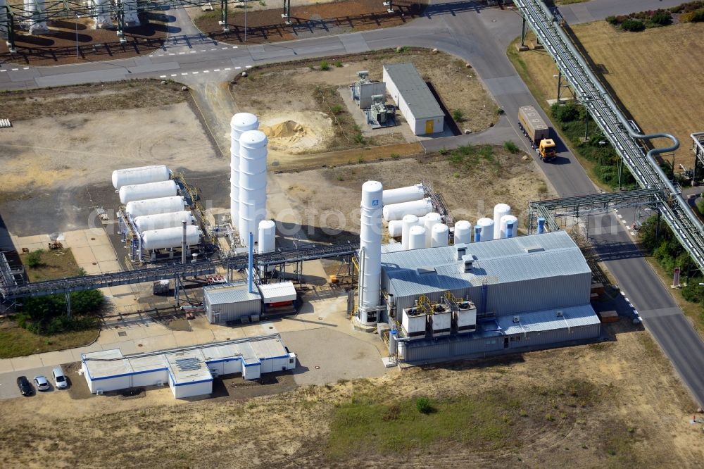 Aerial photograph Schwarzheide - View of factory premises of BASF Schwarzheide GmbH in Brandenburg