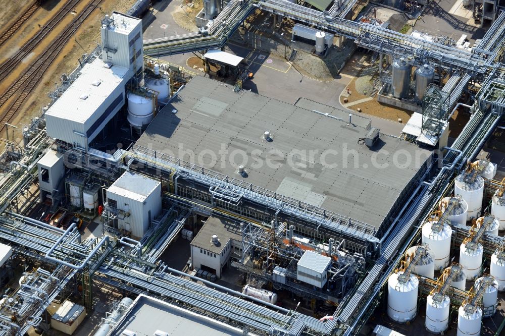 Aerial image Schwarzheide - View of factory premises of BASF Schwarzheide GmbH in Brandenburg