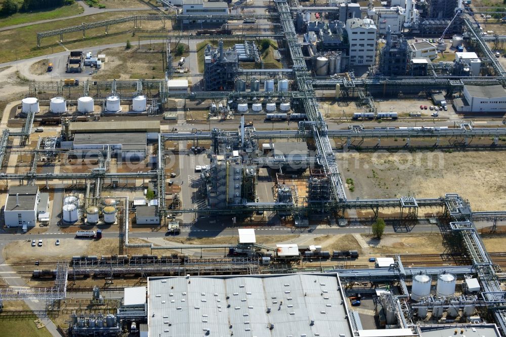 Schwarzheide from the bird's eye view: View of factory premises of BASF Schwarzheide GmbH in Brandenburg