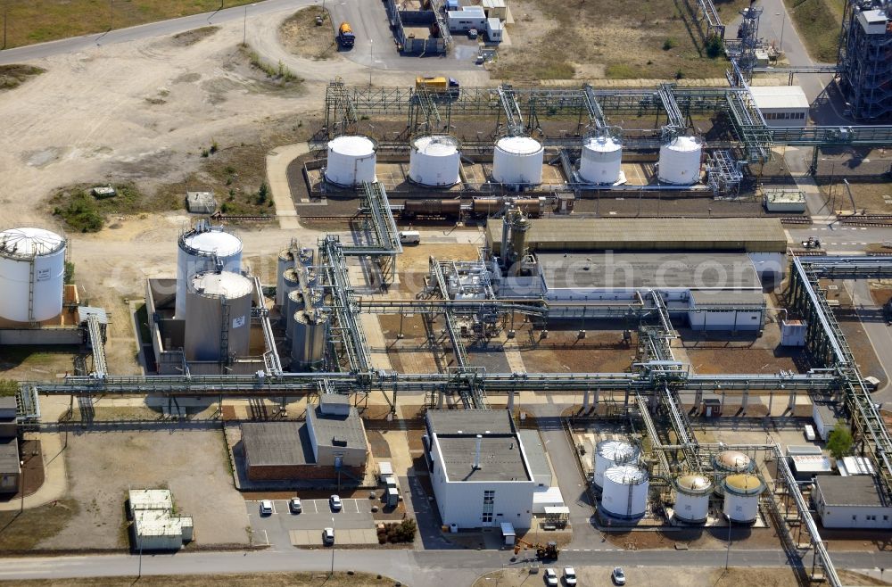 Aerial photograph Schwarzheide - View of factory premises of BASF Schwarzheide GmbH in Brandenburg